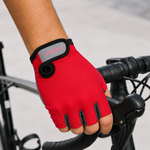 Guante corto ciclismo color rojo con negro