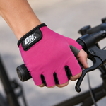 Guante corto ciclismo color fucsia y negro