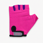 Guante corto ciclismo color rosa oscuro y violeta texturado