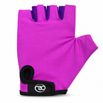 Guante corto ciclismo color rosa magenta y lila