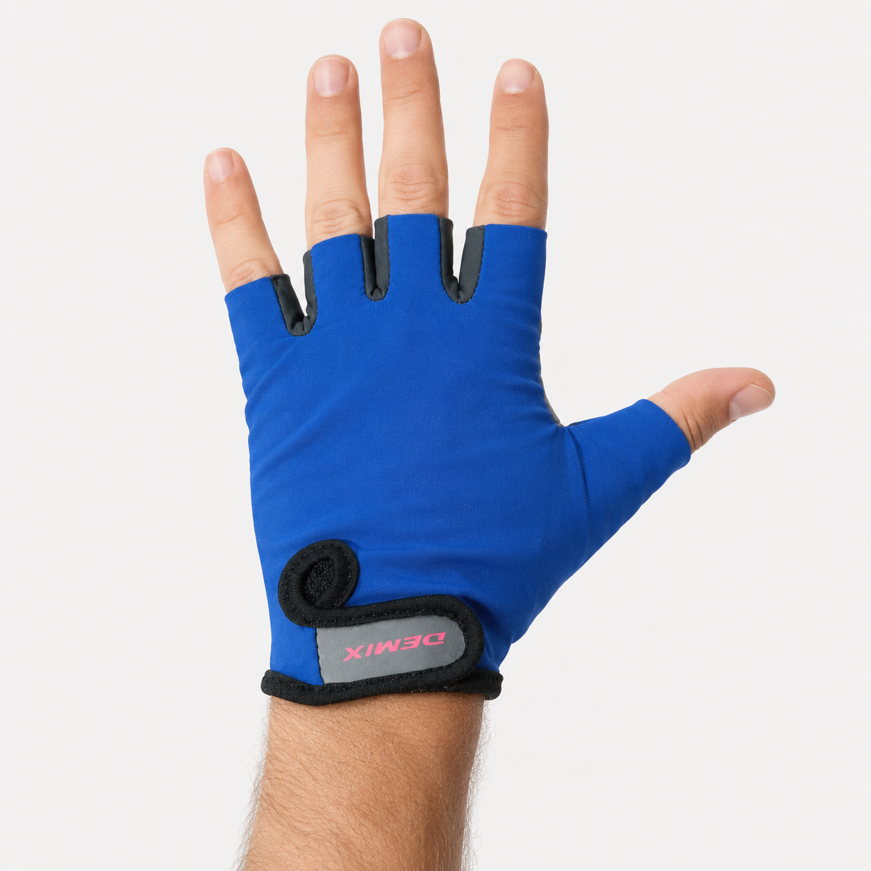 Guante Corto de Ciclismo Azul Oscuro y Gris