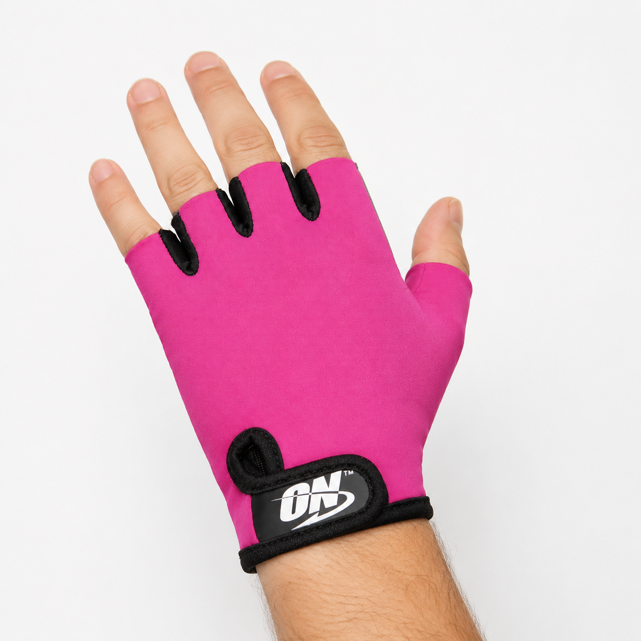 Guante corto ciclismo color fucsia y negro