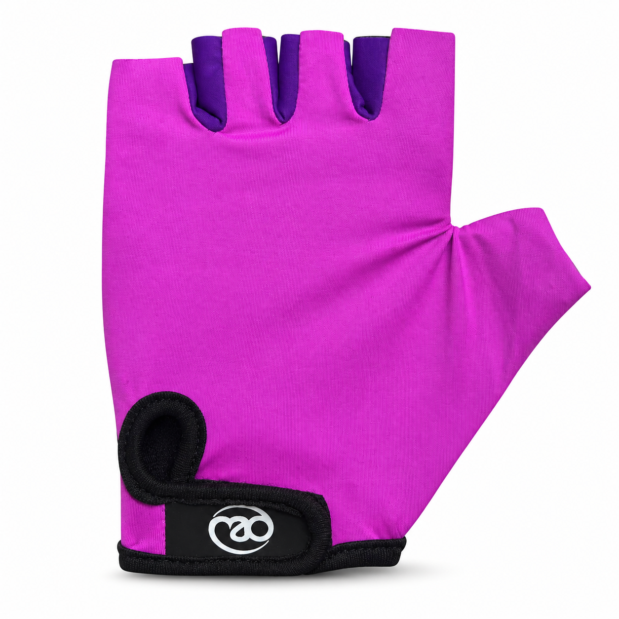 Guante corto ciclismo color rosa magenta y lila