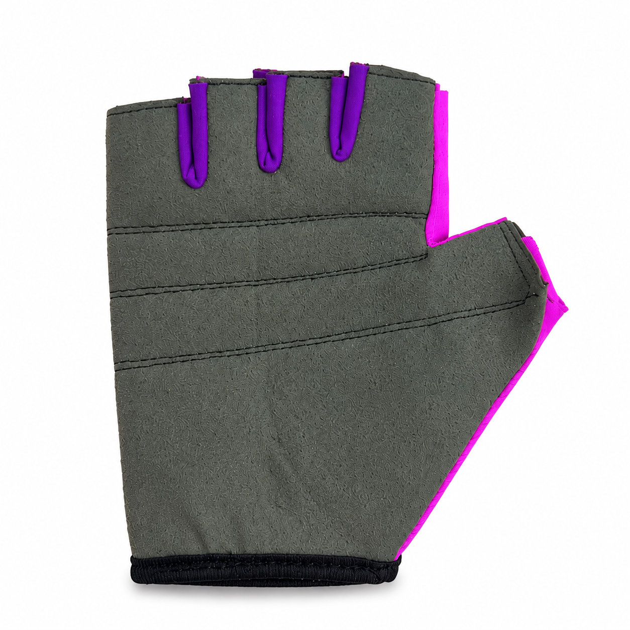 Guante corto ciclismo color rosa magenta y lila